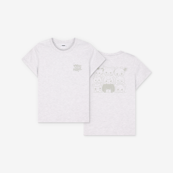 PRE-ORDER - TWICE - TWICE THE THRILL POP UP OFFICAL MD T-SHIRT (GRAY)
