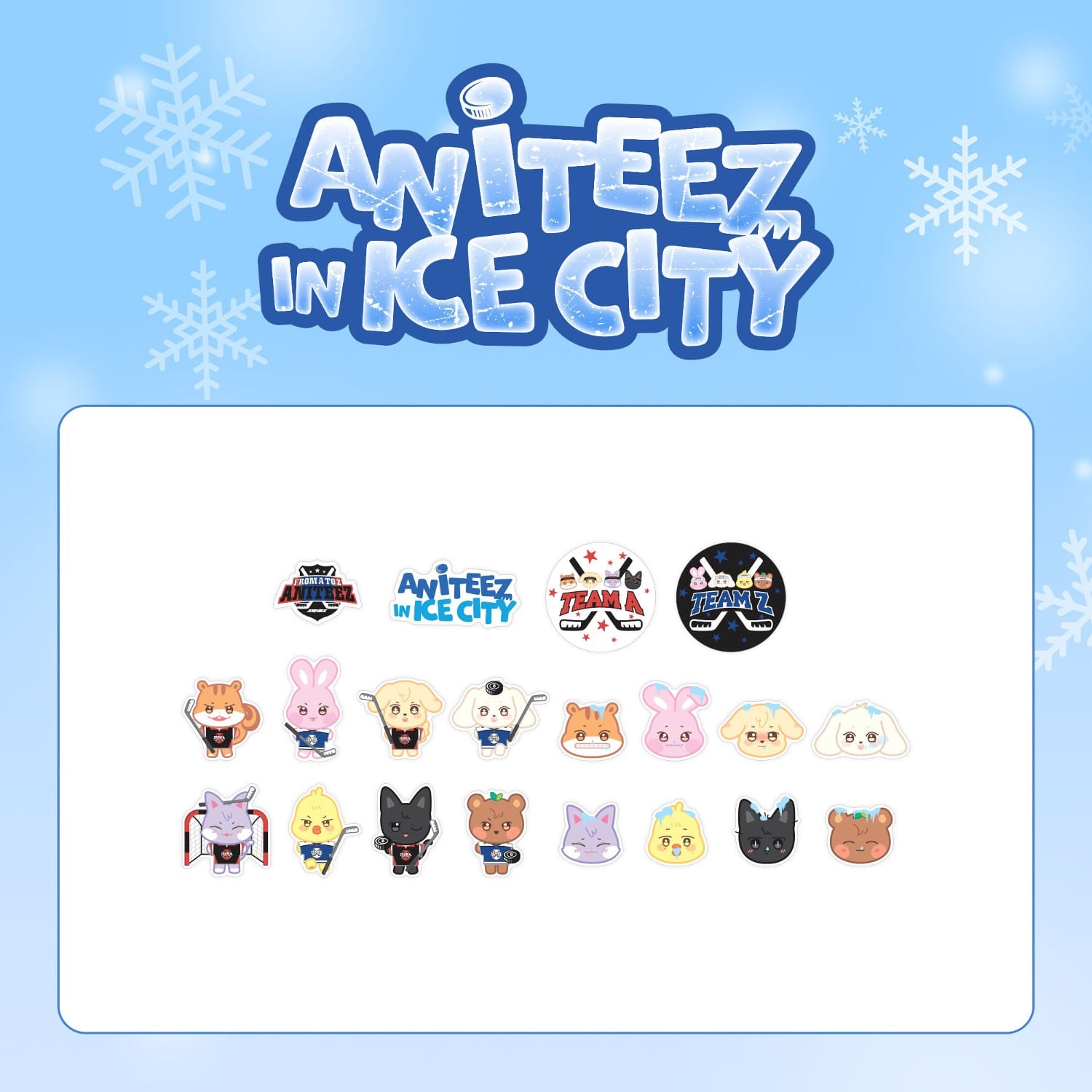 ATEEZ X ANITEEZ 'ANITEEZ IN ICE CITY' - DECO STICKER SET – Yes