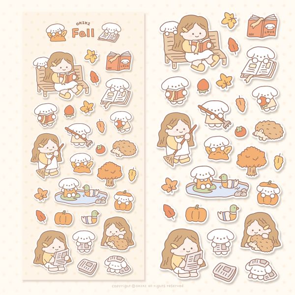OKIKI FALL KOREAN DECO STICKER