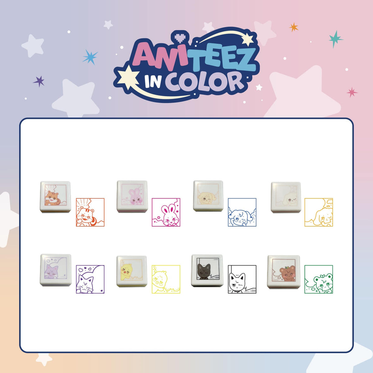 PRE-ORDER - ATEEZ - ANITEEZ IN COLOR POP UP MD SPEECH BUBBLE STAMP