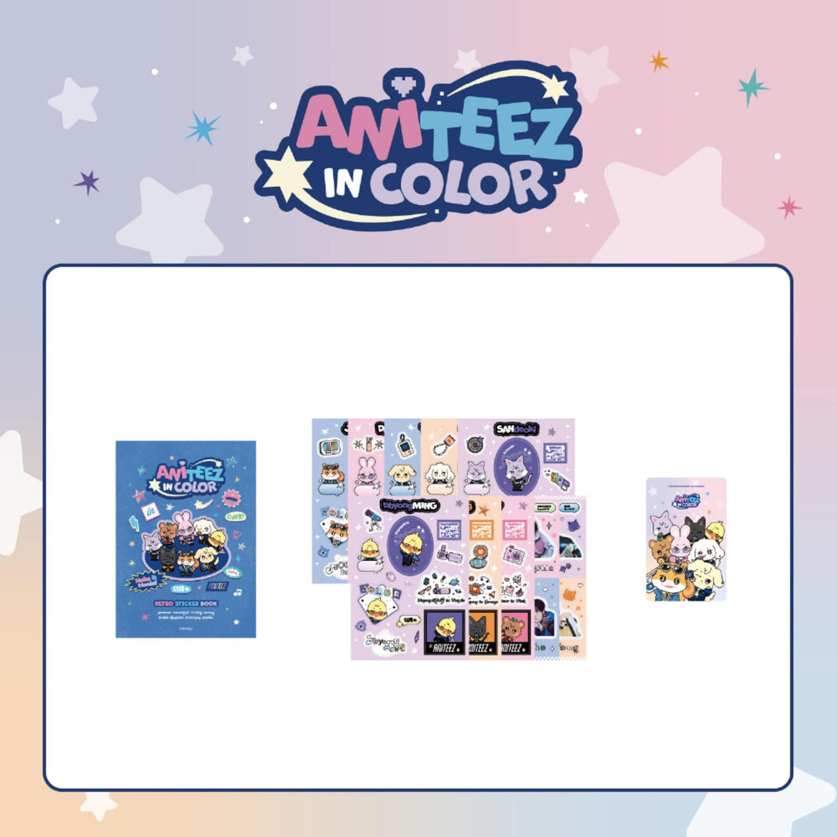 PRE-ORDER - ATEEZ - ANITEEZ IN COLOR POP UP MD RETRO STICKER BOOK