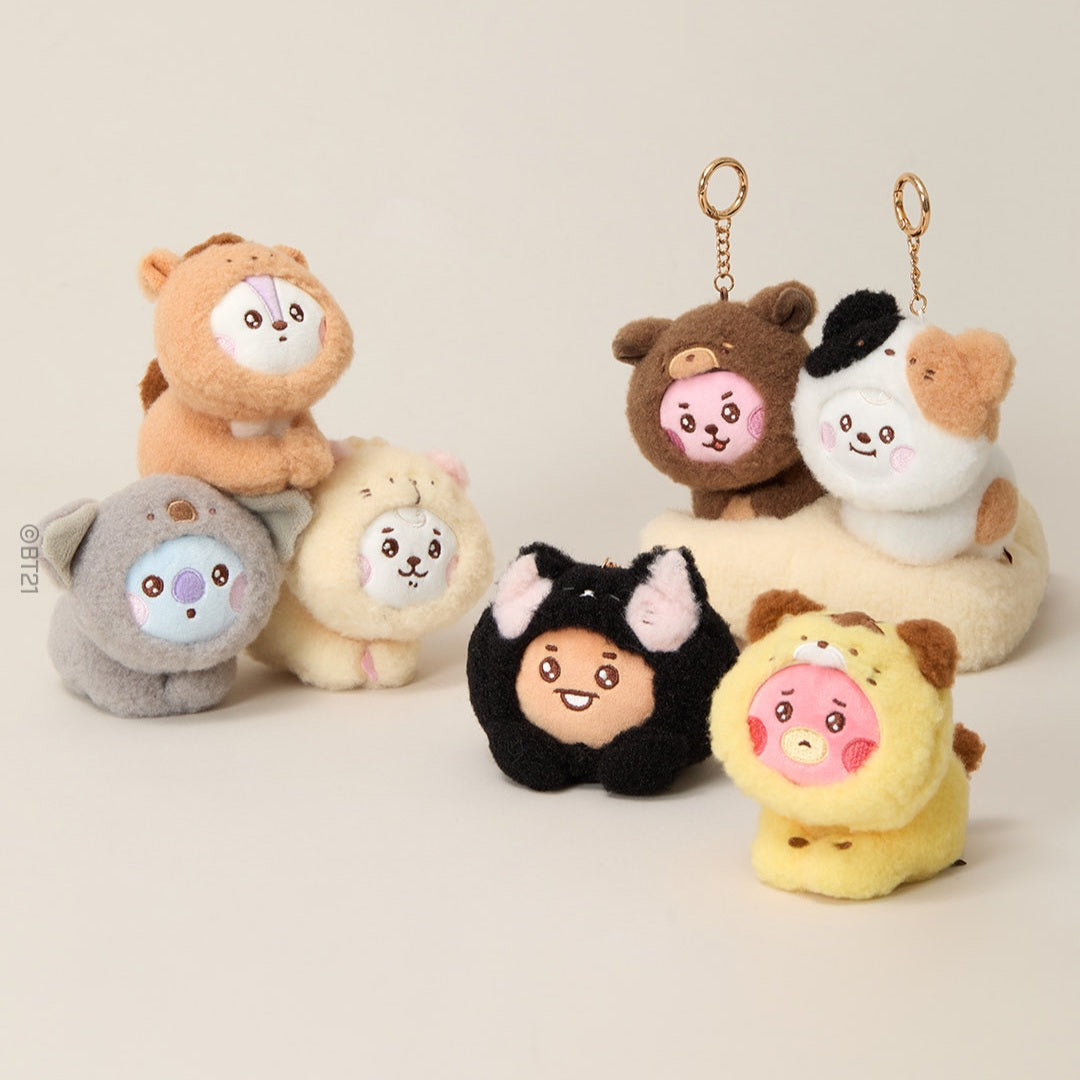 BT21 BABY MORE FLUFFY PLUSH KEYRING