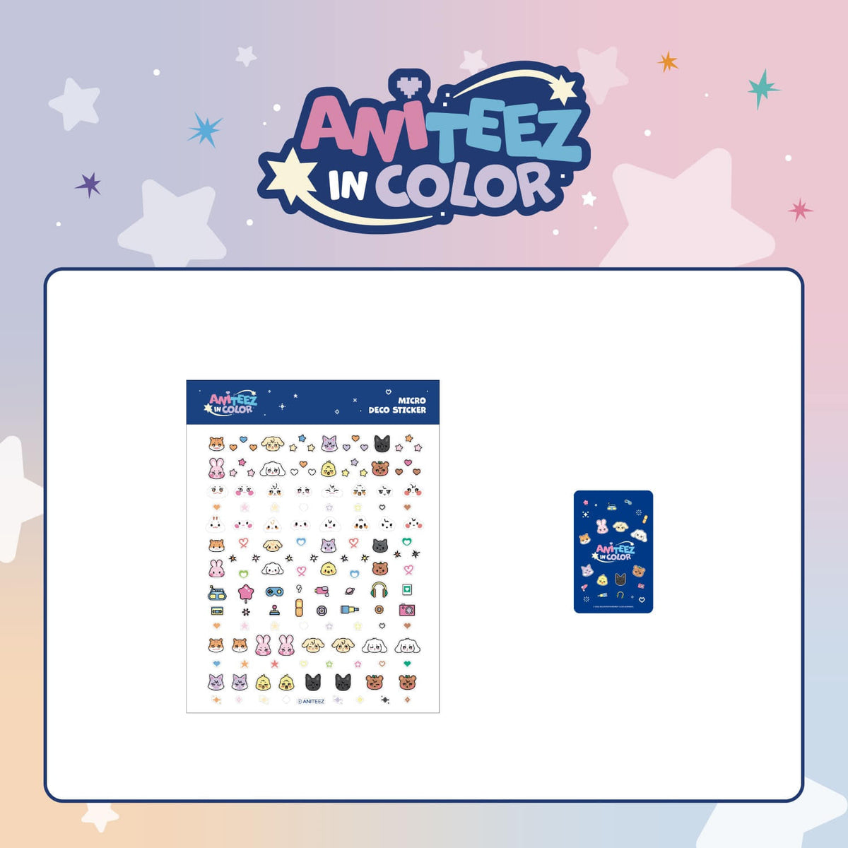 PRE-ORDER - ATEEZ - ANITEEZ IN COLOR POP UP OFFICIAL MD MICRO DECO STICKER