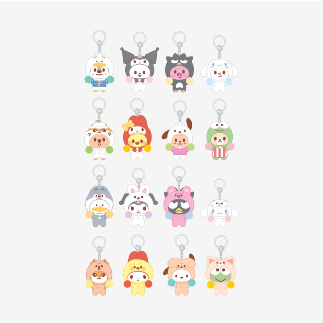 PRE-ORDER - STRAY KIDS SKZOO X SANRIO - SECRET FLOCKED FIGURE KEYRING (CHEER UP VER.)
