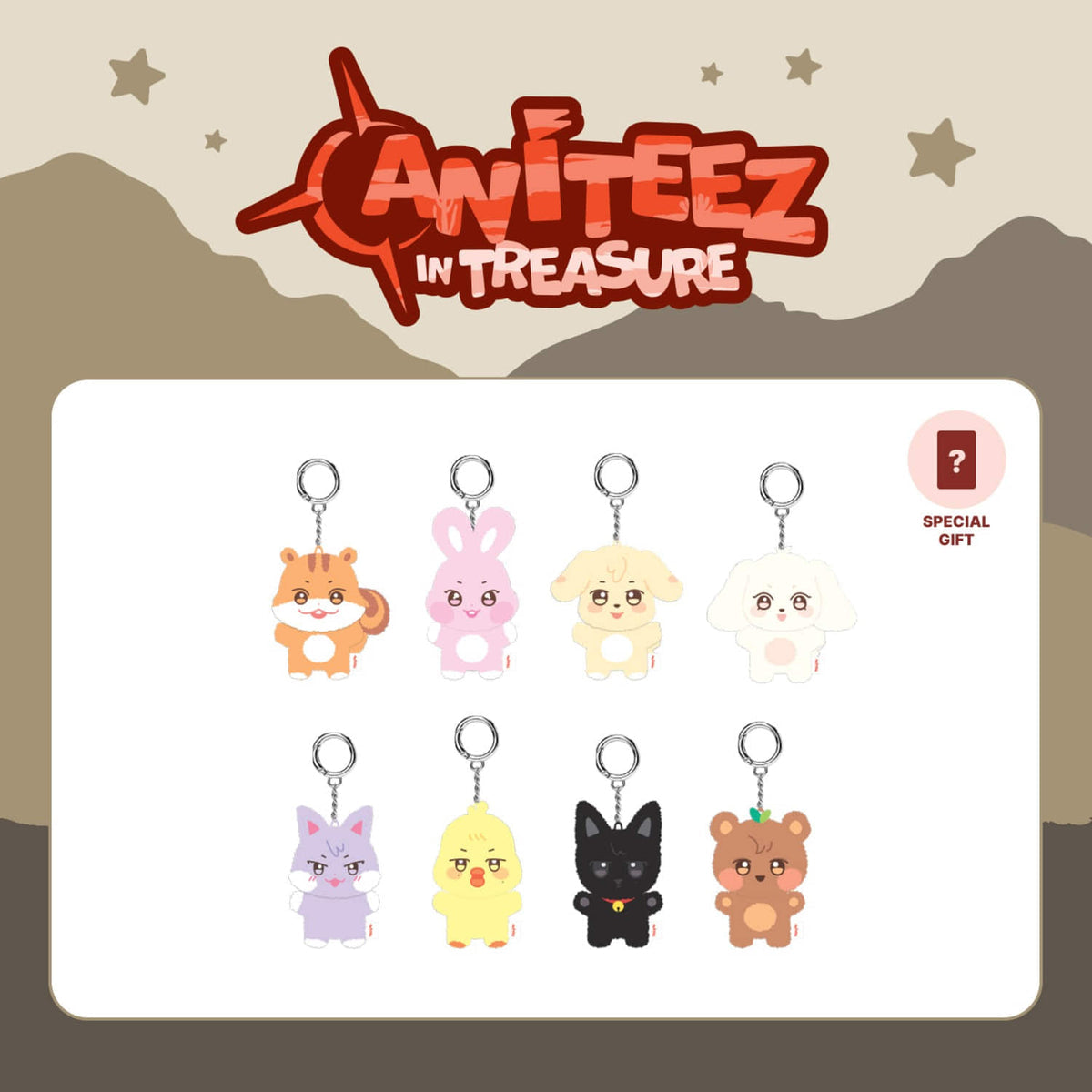 ATEEZ - ANITEEZ IN TREASURE OFFICIAL MD MINI PLUSH – Yes Idol