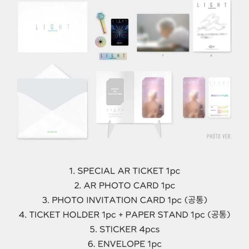 BAEKHYUN - LIGHTS BEYOND LIVE AR PHOTOCARD SET - PHOTO VER.