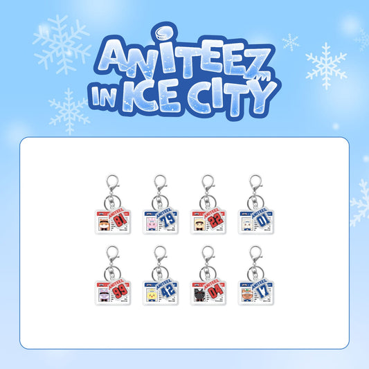 ATEEZ X ANITEEZ 'ANITEEZ IN ICE CITY' - HOCKEY PLAYER CARD ACRYLIC KEYRING