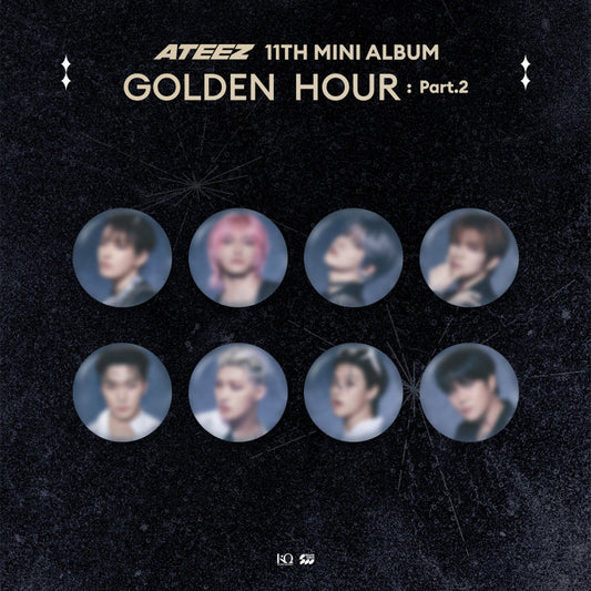 PRE-ORDER - ATEEZ - GOLDEN HOUR: PART 2 POP-UP MD - RANDOM TIN BADGE