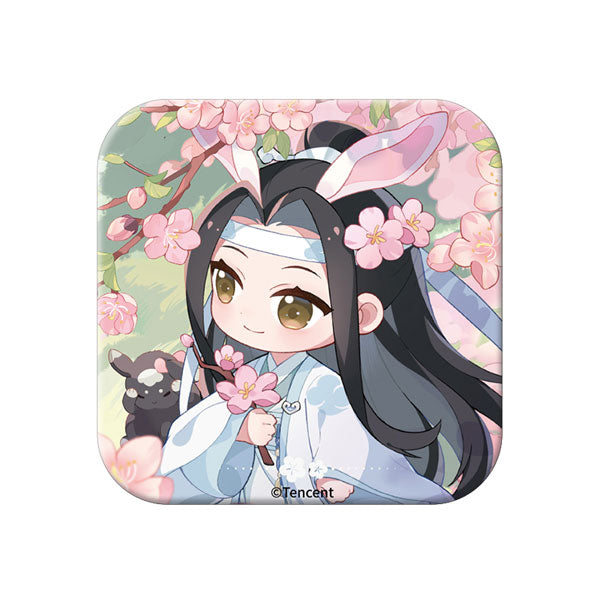 THE GRANDMASTER OF DEMONIC CULTIVATION TAO HUA XU SQUARE TIN BADGE (LAN WANGJI VER.)