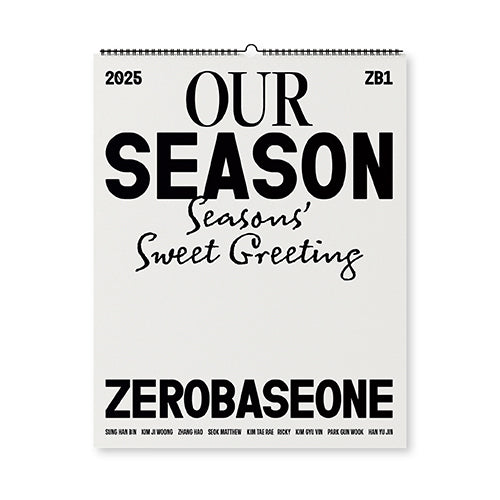 PRE-ORDER - ZEROBASEONE - 2025 [OUR SEASON] WALL CALENDAR