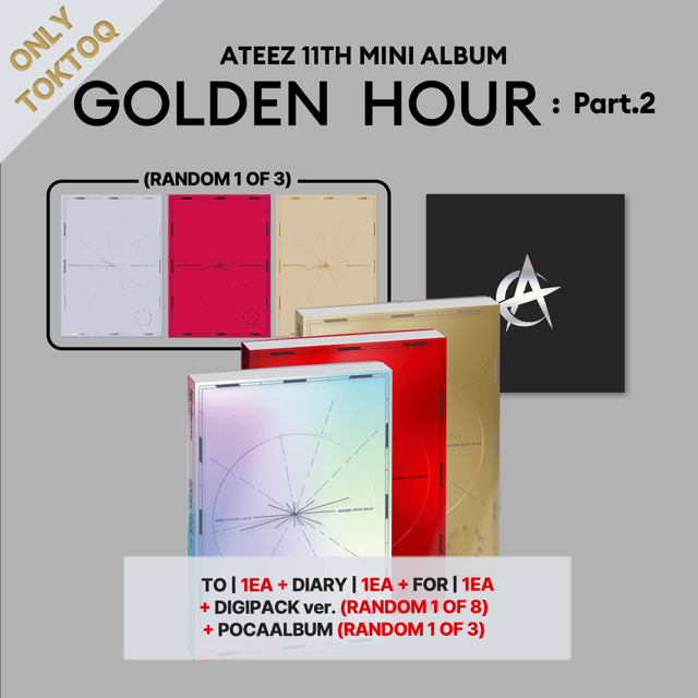 PRE-ORDER - ATEEZ - GOLDEN HOUR: PART 2 (TOKTOQ GIFT SET)