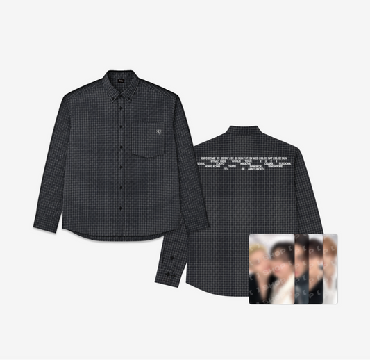 [OFFLINE] PRE-ORDER - STRAY KIDS - RUN IT MD - CHECK SHIRT