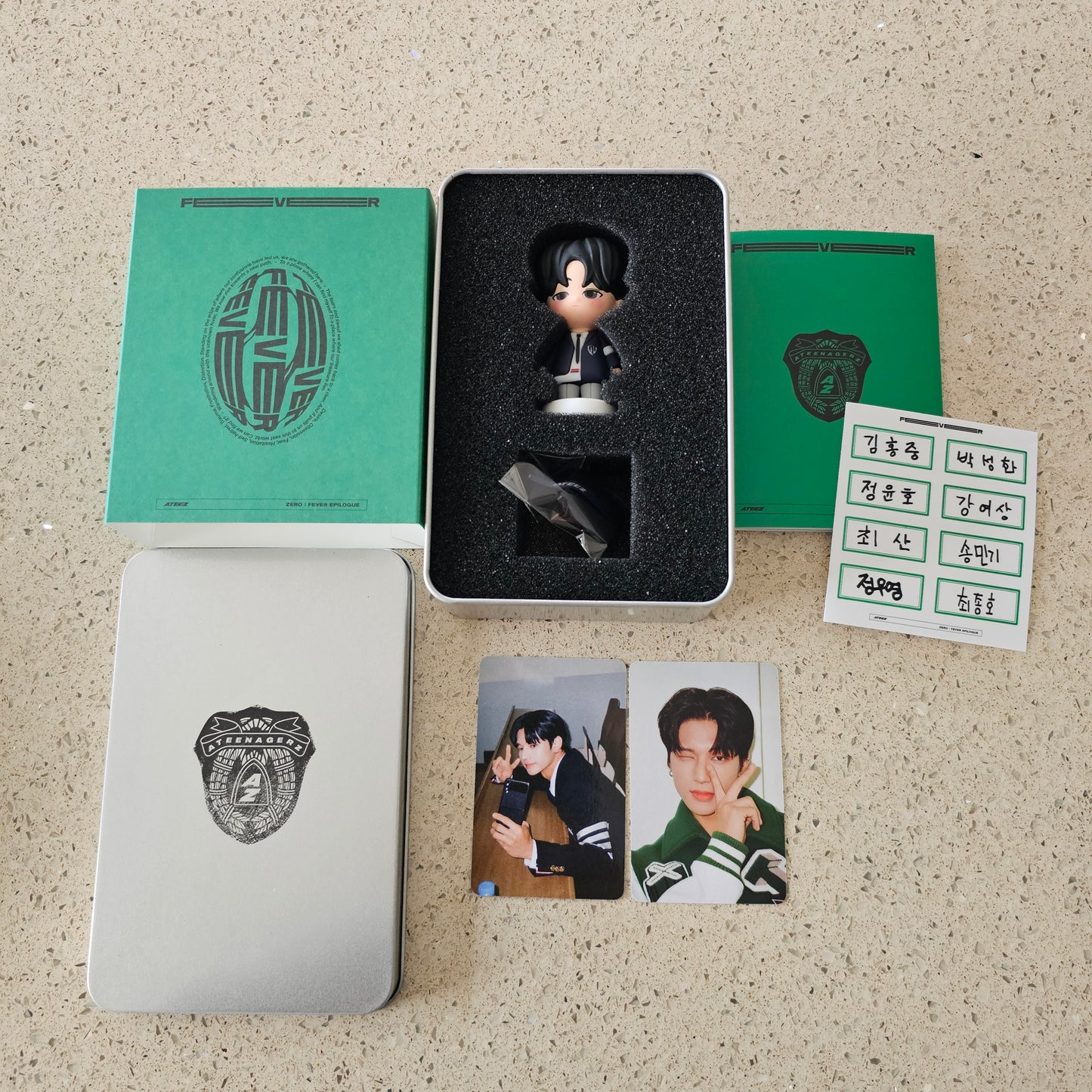 [OPENED] ATEEZ - ZERO : FEVER EPILOGUE 8TH MINI ALBUM FIGURE DIARY VER. (WOOYOUNG VER.)