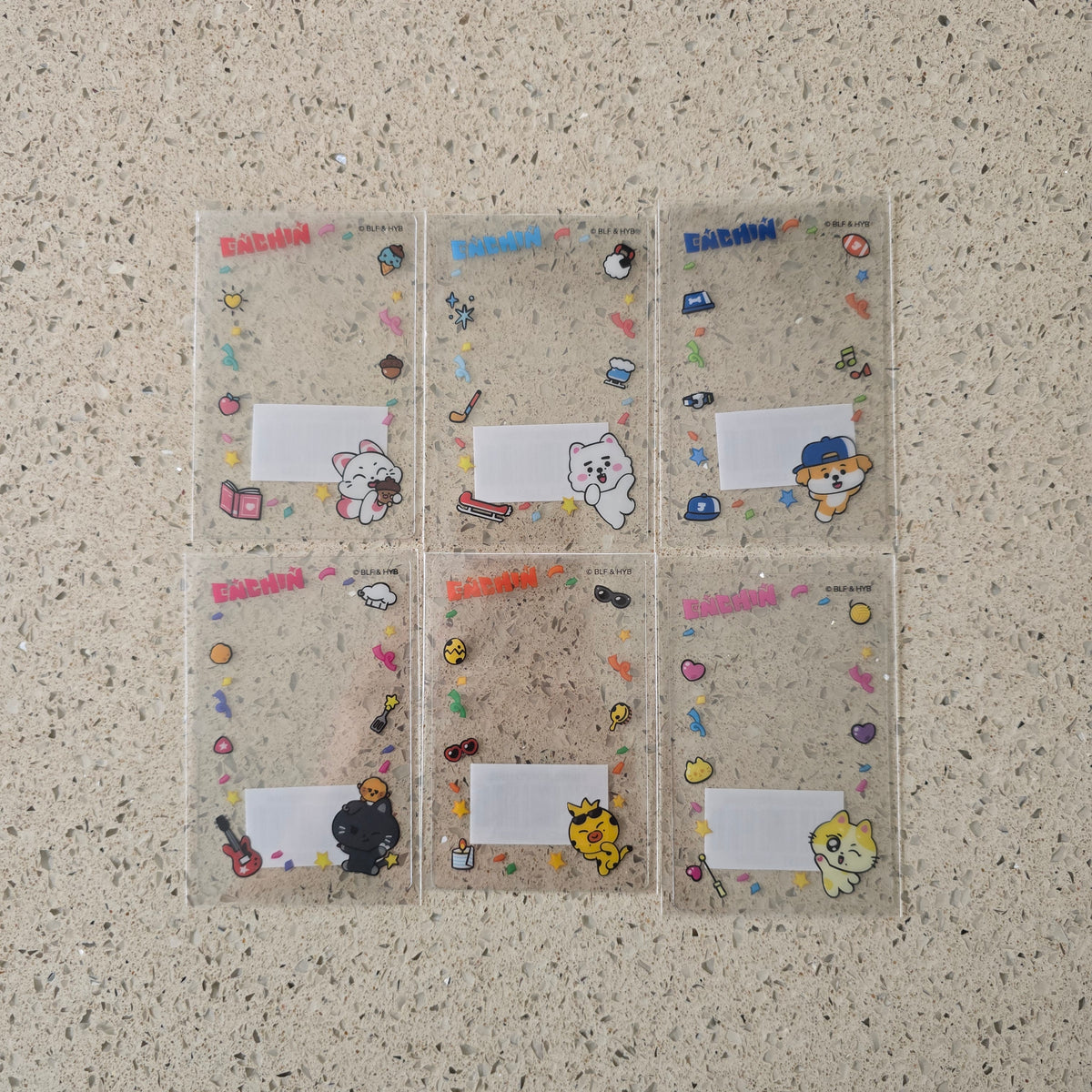ENHYPEN - INSIDE YOUR POCKET, ENCHIN CHARACTER REWARD TRANSPARENT PHOTOCARDS