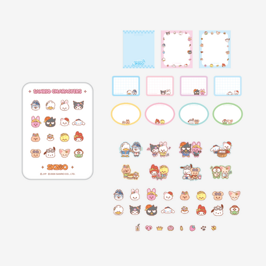 PRE-ORDER - STRAY KIDS SKZOO X SANRIO - TIN CASE STICKY NOTE SET