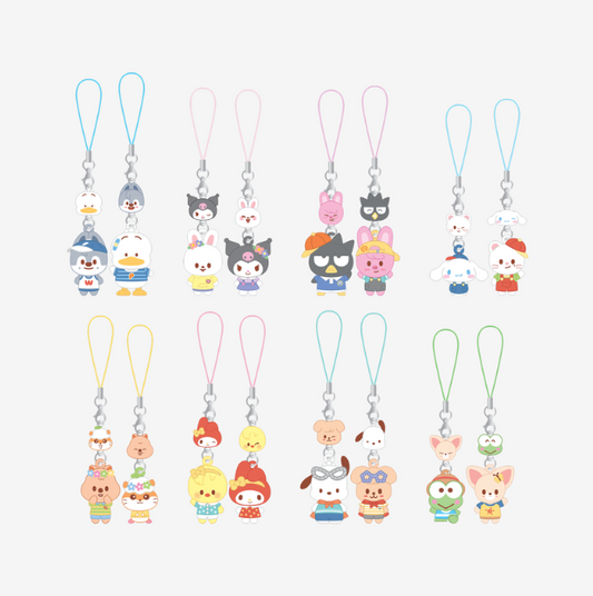 PRE-ORDER - STRAY KIDS SKZOO X SANRIO - MINI FIGURE COUPLE KEYRING