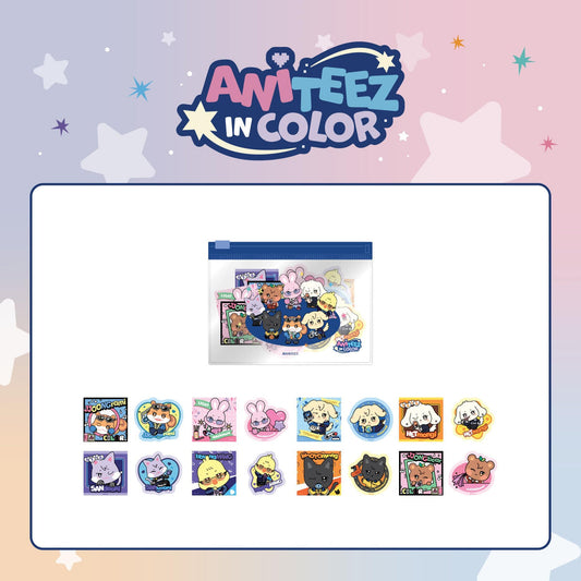 PRE-ORDER - ATEEZ - ANITEEZ IN COLOR POP UP MD FLAKE STICKER SET (REMOVABLE)