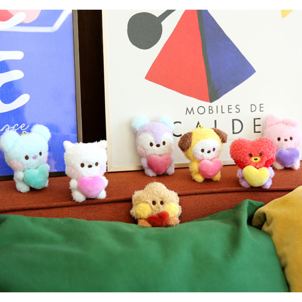 BT21 - MININI PLUSH HEART KEYRING